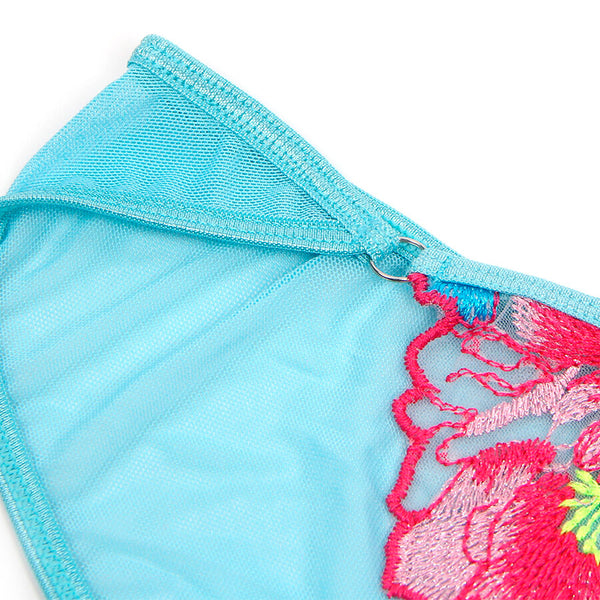 Subblime 957650 conjunto sujetador y liguero con bordados de flores rosas