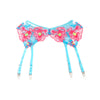 Subblime 957650 conjunto sujetador y liguero con bordados de flores rosas