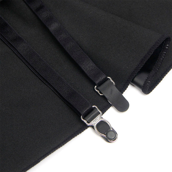 Subblime 957711 vestido de cuero con cremallera y encaje negro