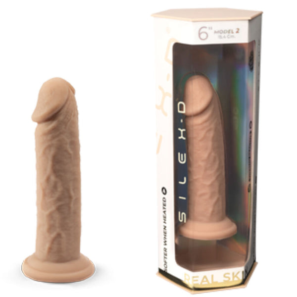Silexd pene realístico modelo 2 silicona termoreactivo 15.4 cm
