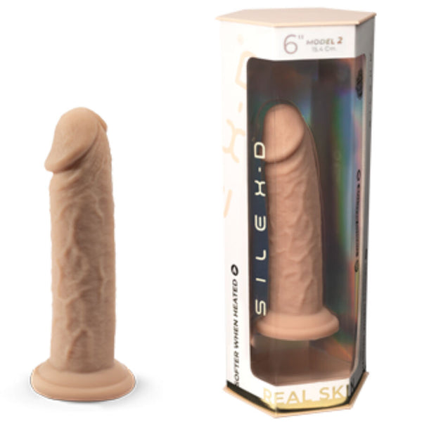 Silexd pene realístico modelo 2 silicona premium termoreactivo 15.4 cm