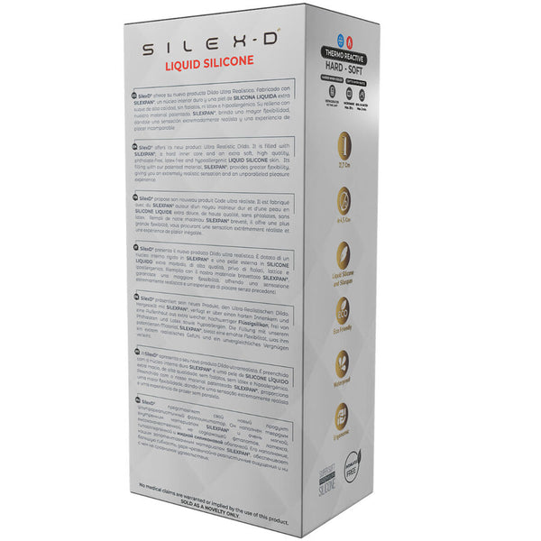 Silexd pene realístico modelo 9 silicona líquida 22.8 cm