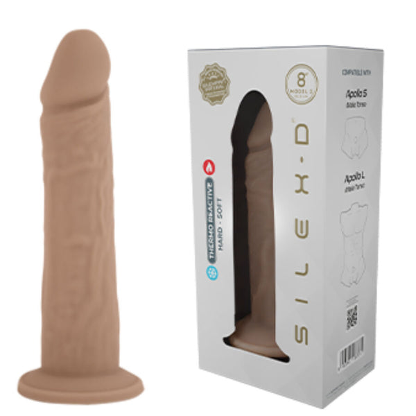 Silexd pene realístico modelo 8 silicona líquida 20.6 cm