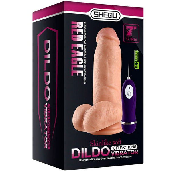 Red eagle dildo vibrador con control remoto 17 cm
