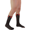 Macho calcetines finos negro rojo talla única