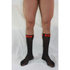 Macho calcetines finos negro rojo talla única