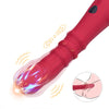 Dildo vibrador estimulador punto a termoajustable rojo
