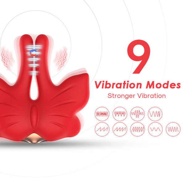 Armony pinzas para pezones magnética con vibración forma mariposa rojo