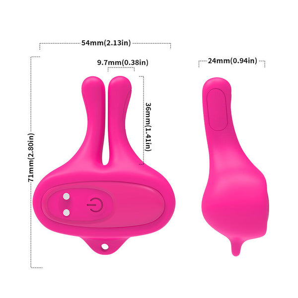 Armony pinzas para pezones magnética con vibración forma conejo rosa