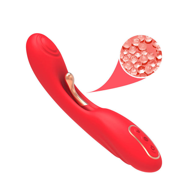 Vibrador con lengua oscilante rojo