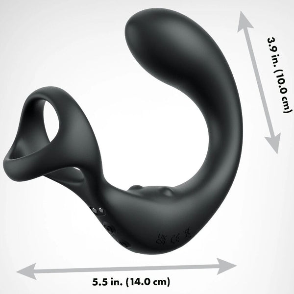 MASAJEADOR DE PRÓSTATA CON ANILLO VIBRADOR Y CONTROL REMOTO