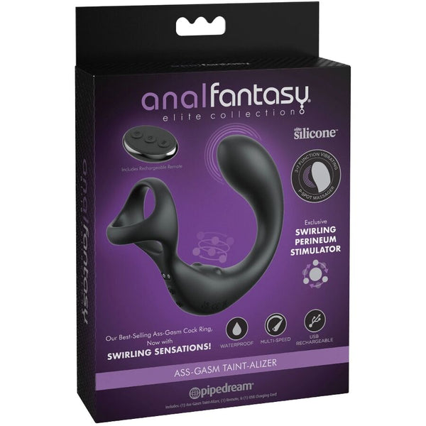 MASAJEADOR DE PRÓSTATA CON ANILLO VIBRADOR Y CONTROL REMOTO