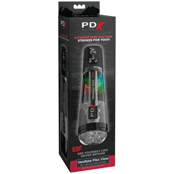 Pdx viewtube max view masturnador automático con succión transparente