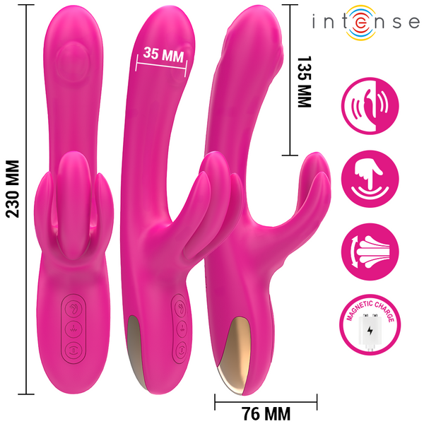 Britney vibrador multifunción rabbit 23 cm rosa