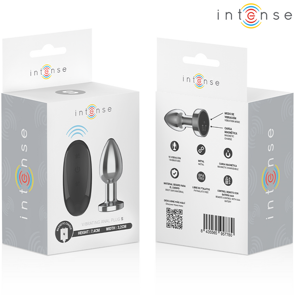 Intense plug anal 10 vibraciones metal con control remoto s