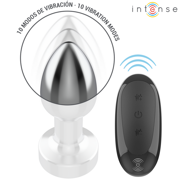 Intense plug anal 10 vibraciones metal con control remoto s