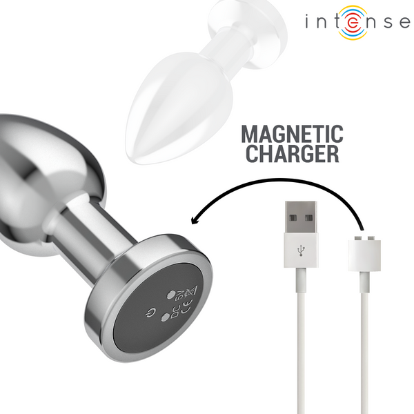 Intense plug anal 10 vibraciones metal con control remoto m