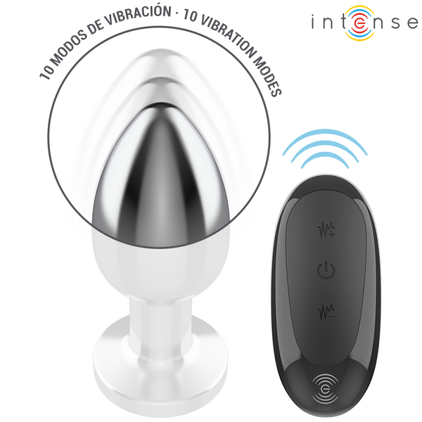Intense plug anal 10 vibraciones metal con control remoto l