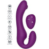 Arnés vibrador sin correas 2 en 1 con control remoto morado