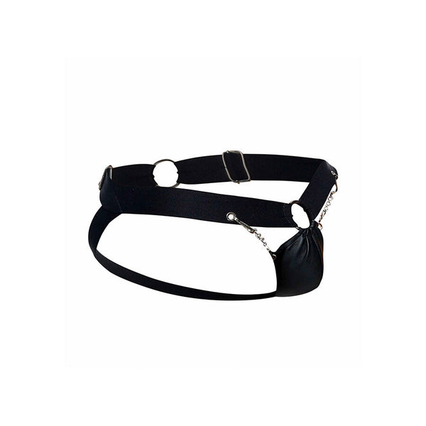 Mob dngeon jockstrap de cadena negra talla única