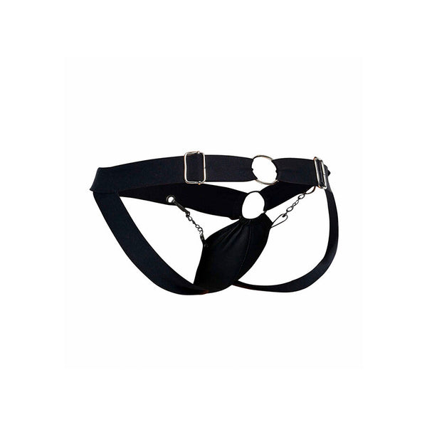 Mob dngeon jockstrap de cadena negra talla única