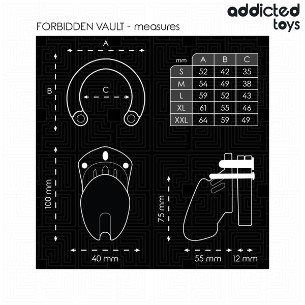 Addicted forbidden vault jaula para pene 10 cm