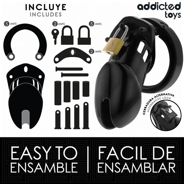 Addicted obsidian hold jaula para pene talla m