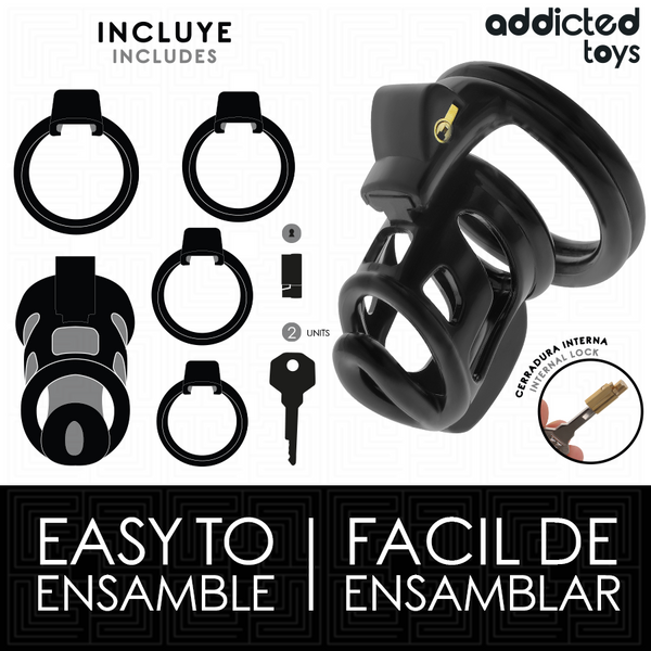 Addicted gilden jaula para pene de silicona 8 5 cm