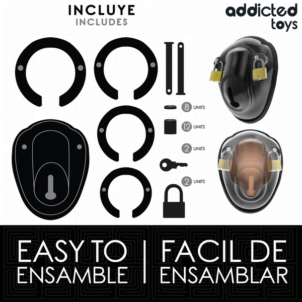 Addicted keyless restraint jaula para pene 11 5 cm