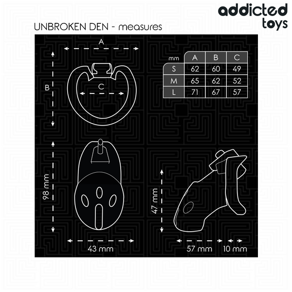 Addicted unbroken den jaula para pene 9 8 cm