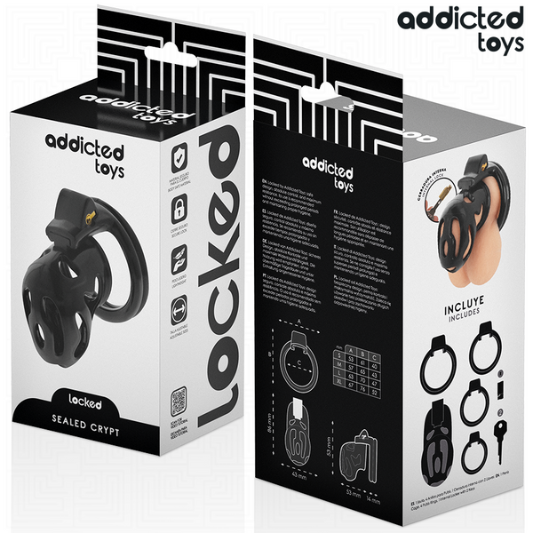 Addicted sealed crypt jaula para pene 8 cm