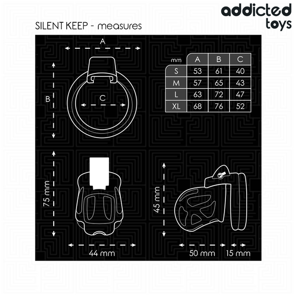 Addicted silent keep jaula para pene 7 5 cm
