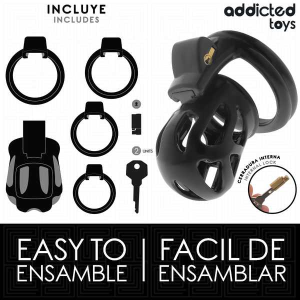 Addicted silent keep jaula para pene 7 5 cm