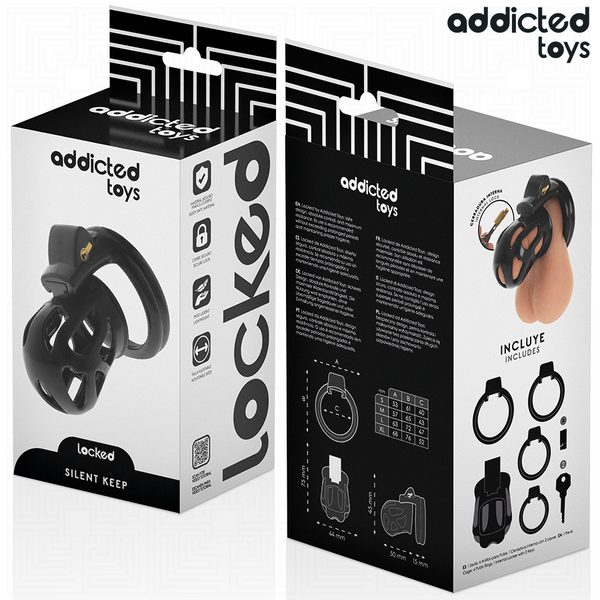 Addicted silent keep jaula para pene 7 5 cm