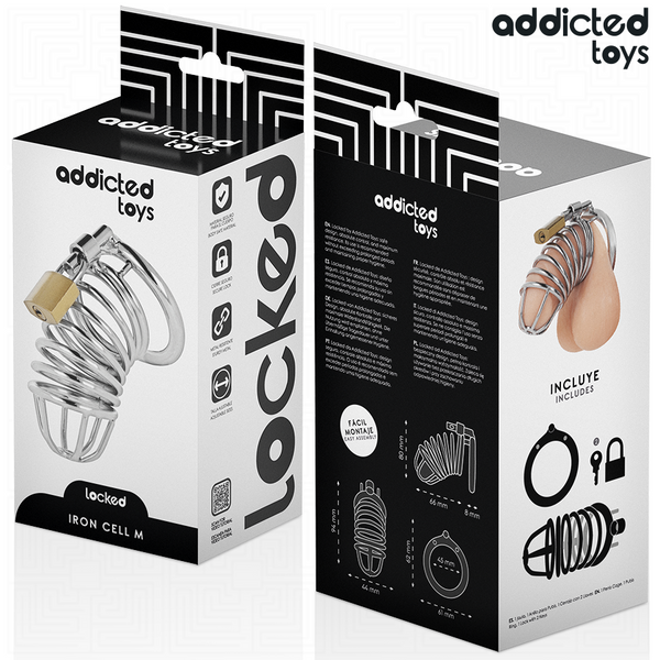 Addicted iron cell jaula para pene de metal talla m