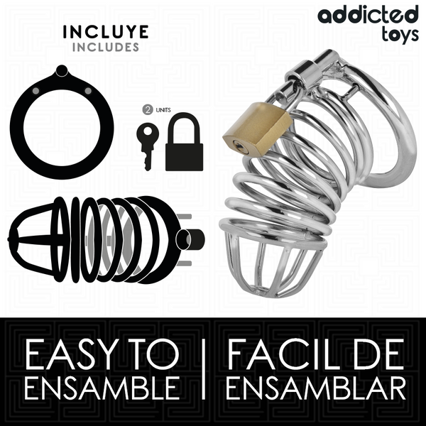 Addicted iron cell jaula para pene de metal 4 cm talla s