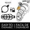Addicted silver lock jaula para pene de metal talla m