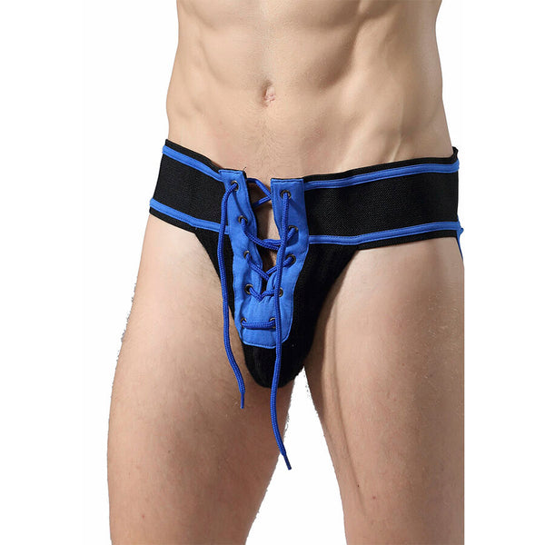 Mob fetish jockstrap fútbol azul talla xl