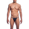 Mob v string de microfibra negra talla s m