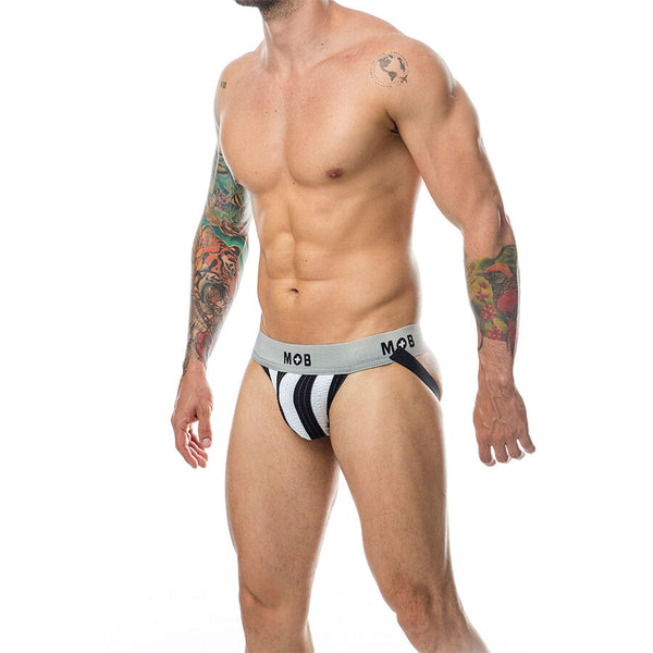 Mob jock clasico stripe blanco