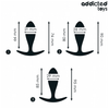Addicted set de 3 plug anal silicona modelo 2