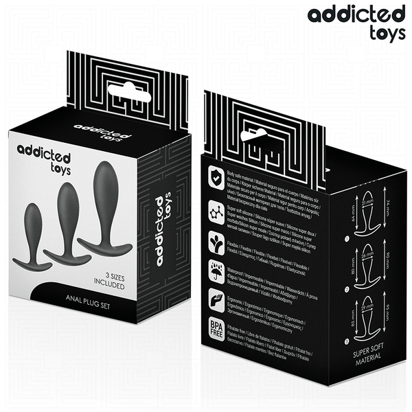 Addicted set de 3 plug anal silicona modelo 2