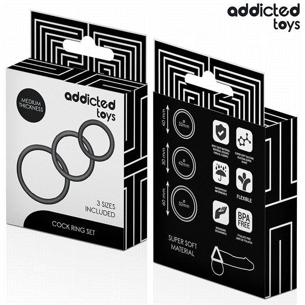 Addicted set de anillos silicona modelo 2