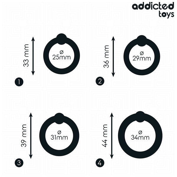 Addicted set anillos silicona de presión