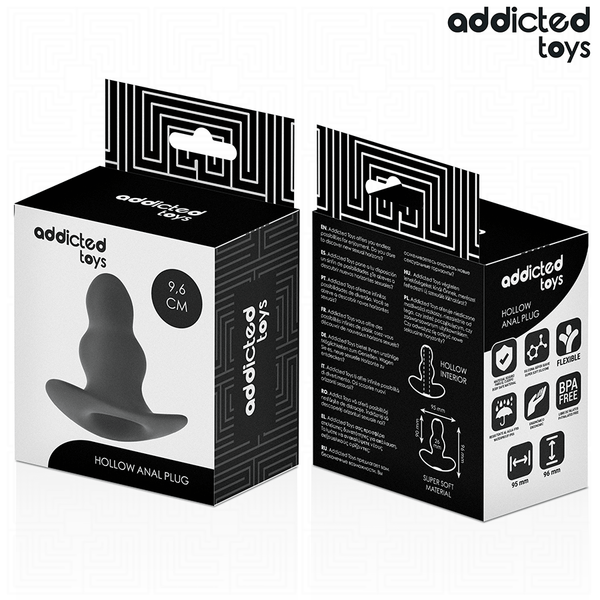 Addicted plug anal hueco silicona talla m 9 6 cm
