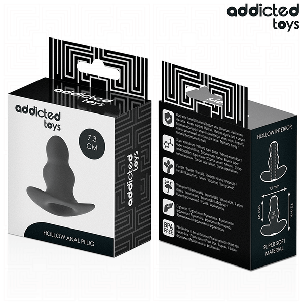 Addicted plug anal hueco silicona talla s 7 3 cm