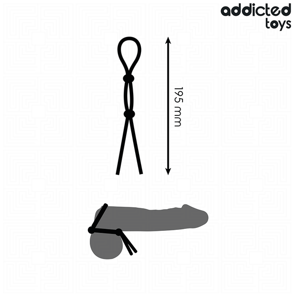 Addicted cuerda silicona para el pene de lazo doble