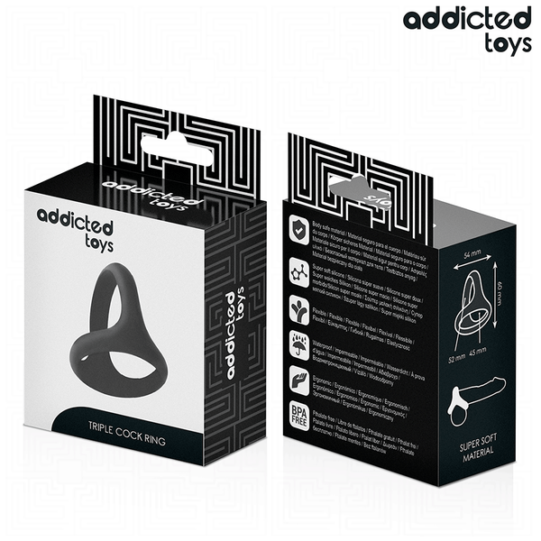 Addicted anillo triple grueso para el pene