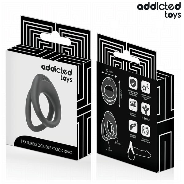Addicted anillo texturizado doble para el pene