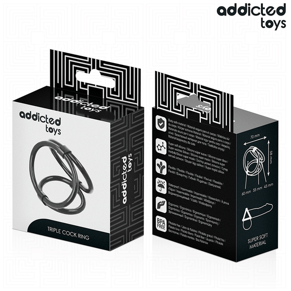 Addicted anillo triple para el pene
